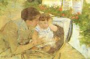 Mary Cassatt Susan Comforting the Baby Norge oil painting reproduction